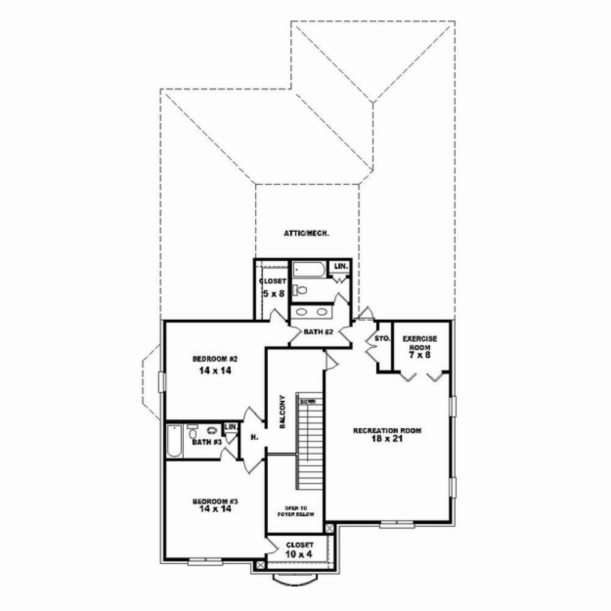 Floorplan 2 for House Plan #053-02480