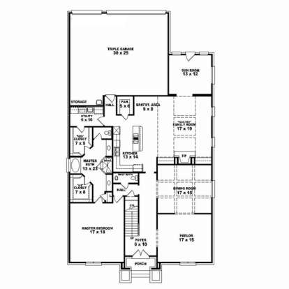 Floorplan 1 for House Plan #053-02483