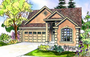 Ranch House Plan #035-00328 Elevation Photo