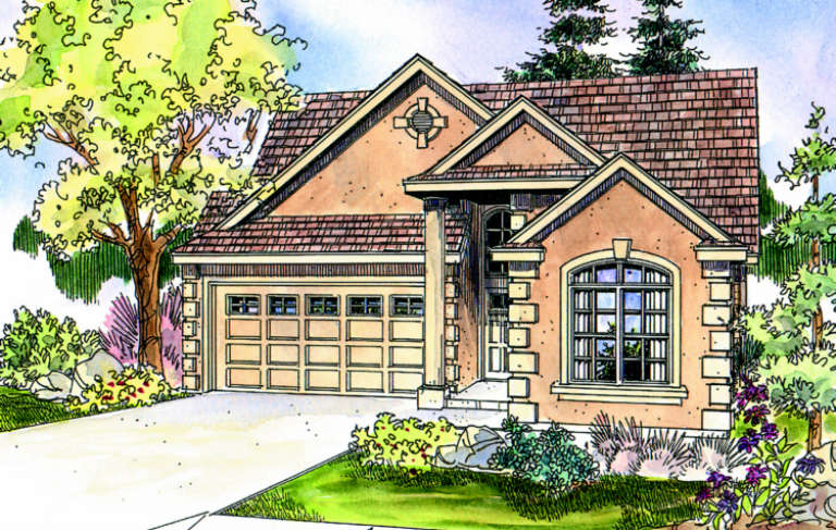 Ranch House Plan #035-00328 Elevation Photo