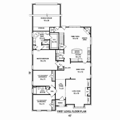 Floorplan 1 for House Plan #053-02485
