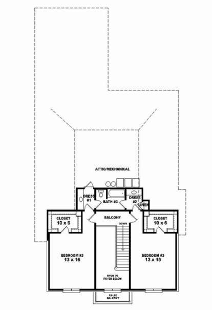 Floorplan 2 for House Plan #053-02490