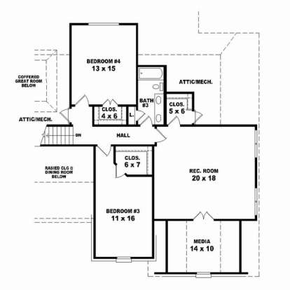Floorplan 2 for House Plan #053-02493