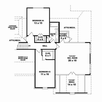 Floorplan 2 for House Plan #053-02494