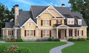 Craftsman House Plan #009-00091 Elevation Photo