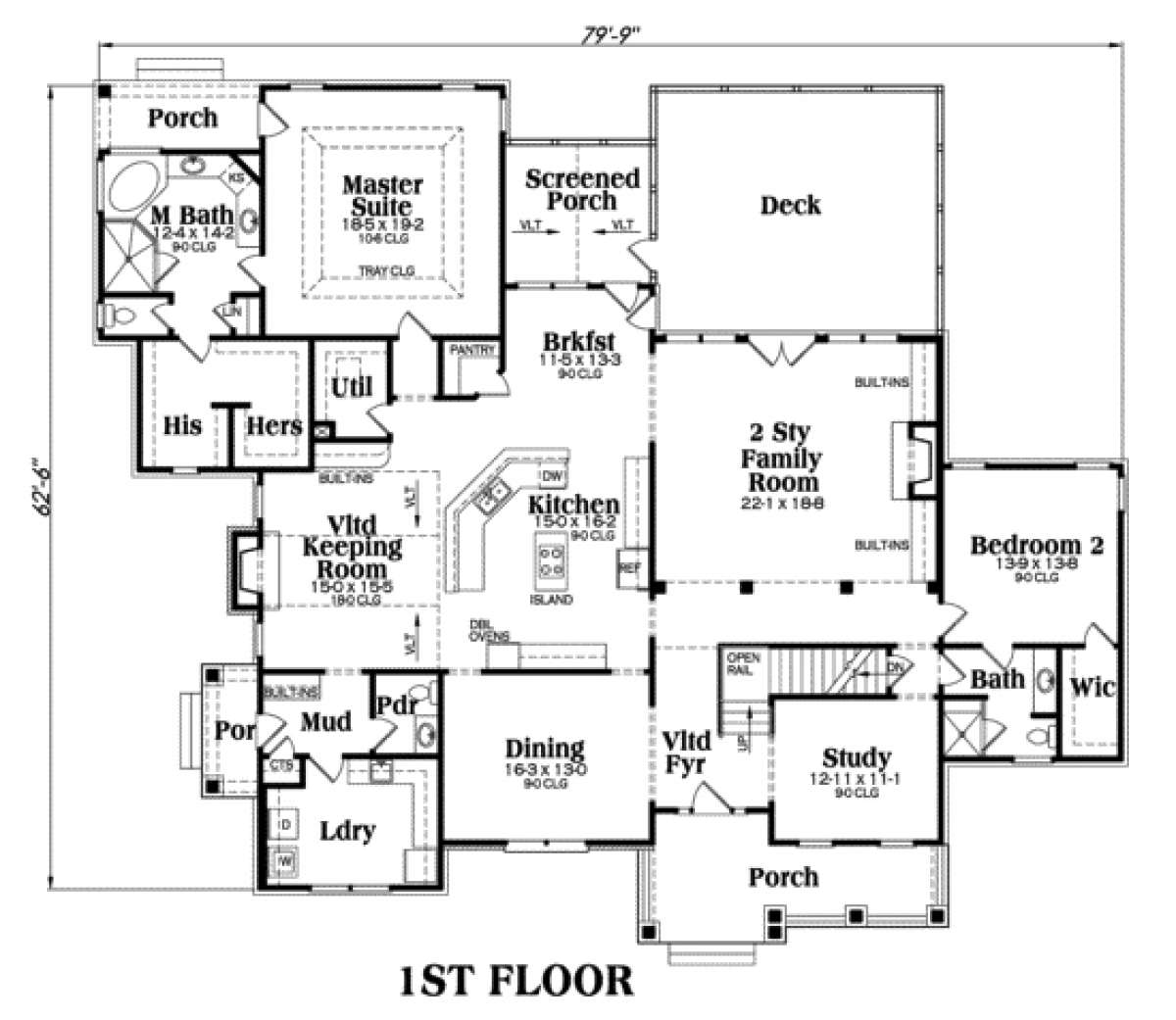 Main Floor for House Plan #009-00091