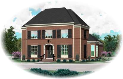 French Country House Plan #053-02501 Elevation Photo