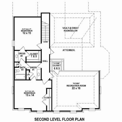 Floorplan 2 for House Plan #053-02502