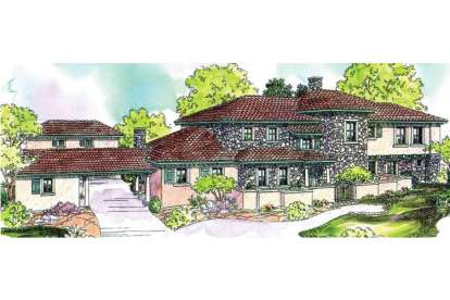 Country House Plan #035-00329 Elevation Photo