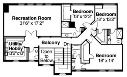 Floorplan 2 for House Plan #035-00329