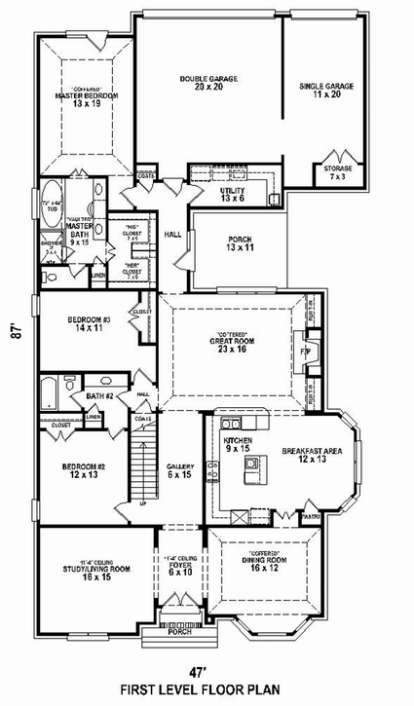 Floorplan 1 for House Plan #053-02512