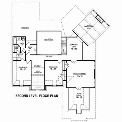 Floorplan 2 for House Plan #053-02521