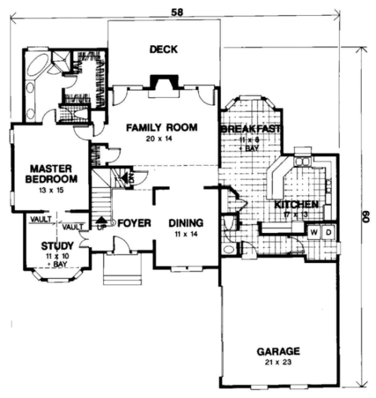First Floor for House Plan #036-00098