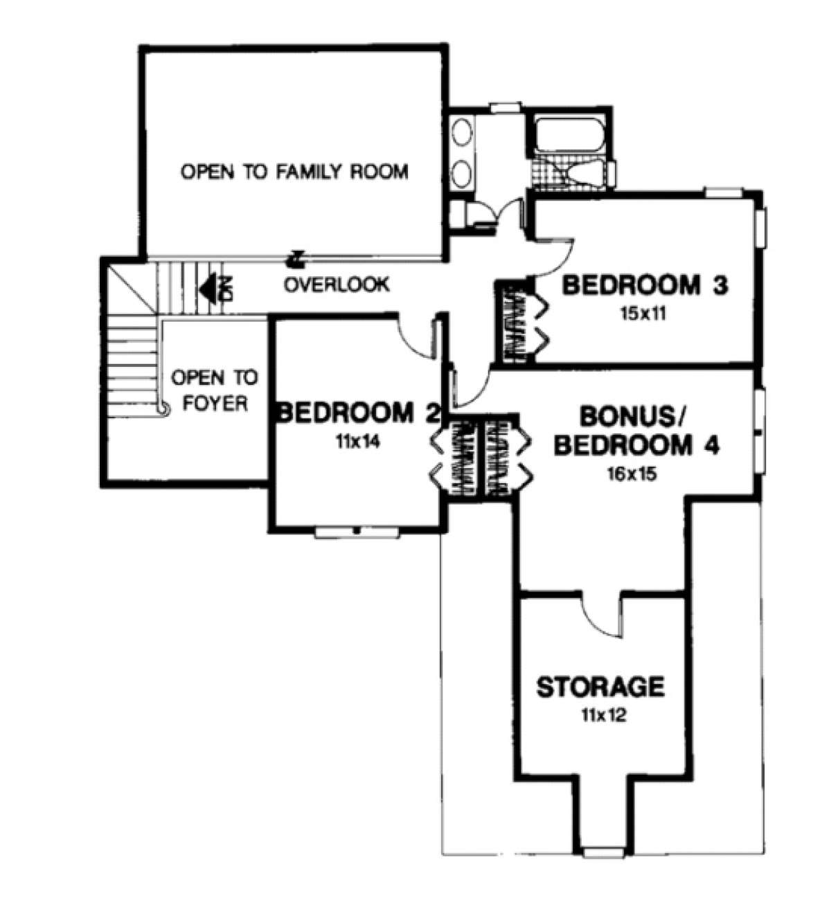 Second Floor for House Plan #036-00098