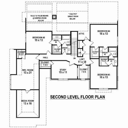 Floorplan 2 for House Plan #053-02526