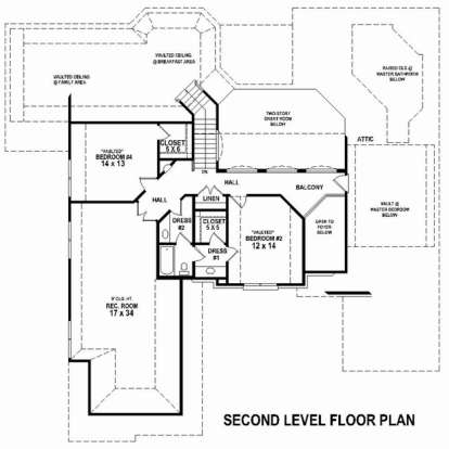 Floorplan 2 for House Plan #053-02532