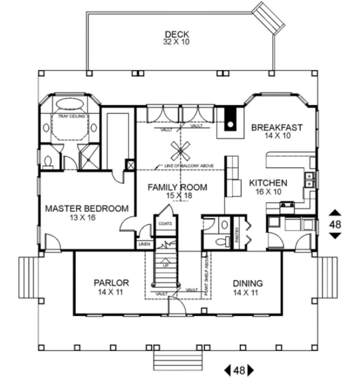 First Floor for House Plan #036-00099