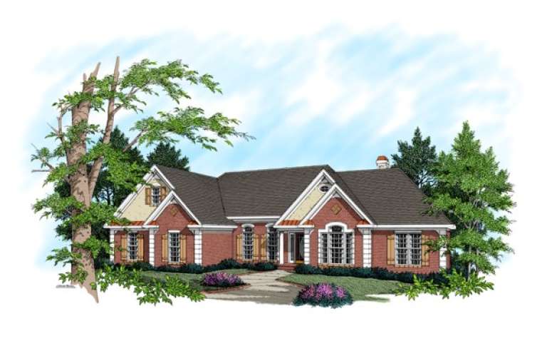 Traditional House Plan #036-00100 Elevation Photo