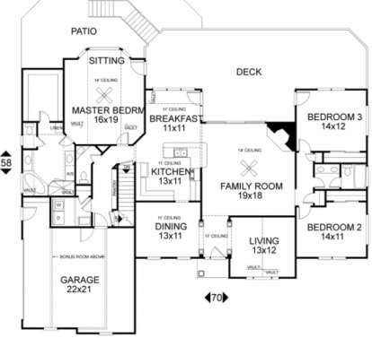 Floorplan for House Plan #036-00100