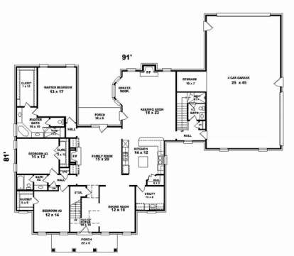 Floorplan 1 for House Plan #053-02546