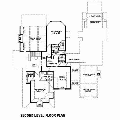 Floorplan 2 for House Plan #053-02552