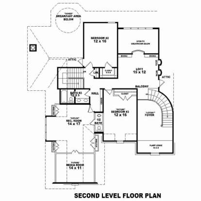 Floorplan 2 for House Plan #053-02555