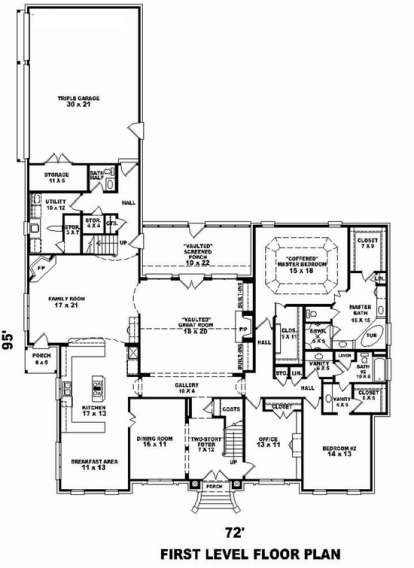 Floorplan 1 for House Plan #053-02558