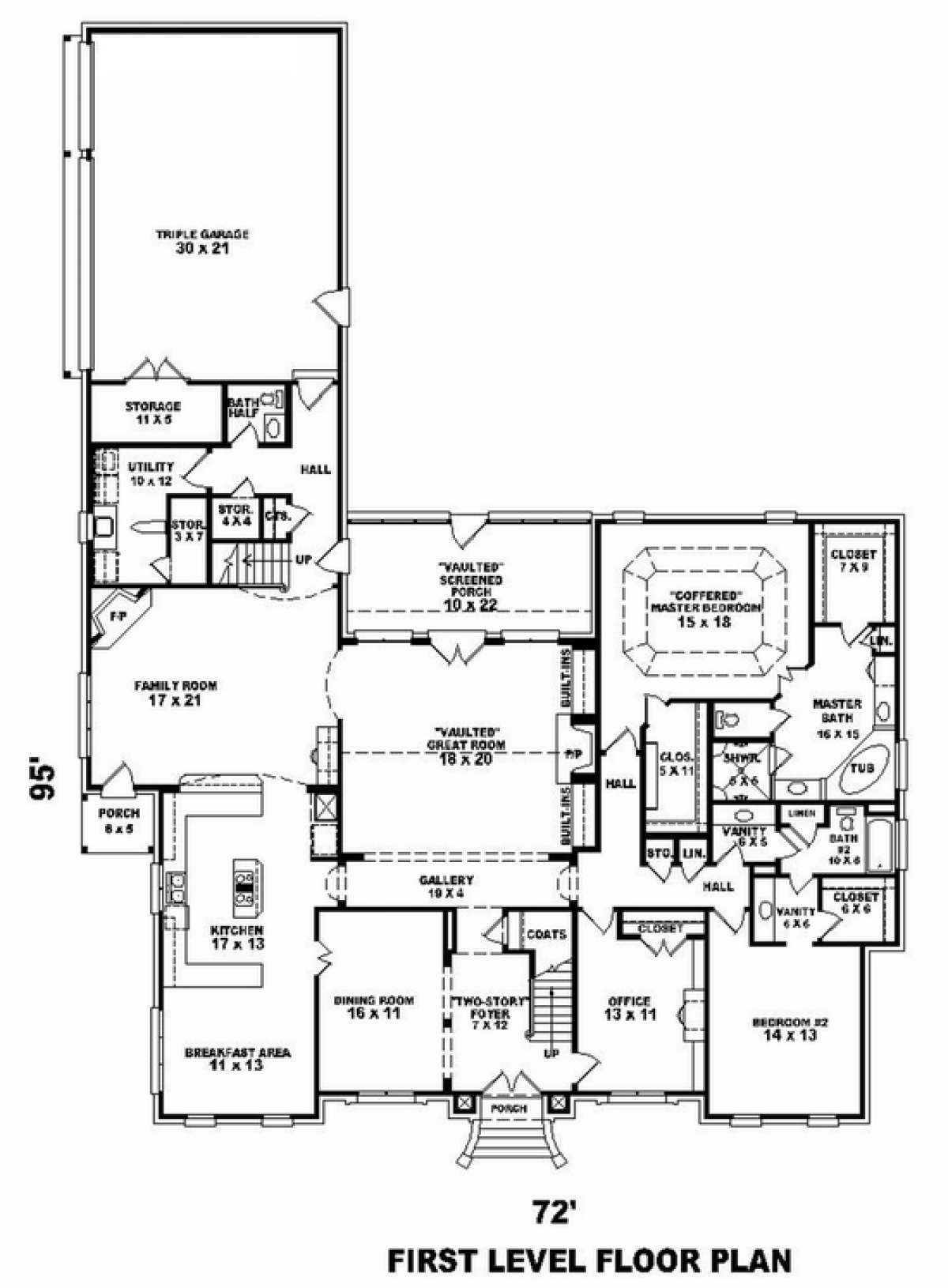 Floorplan 1 for House Plan #053-02559