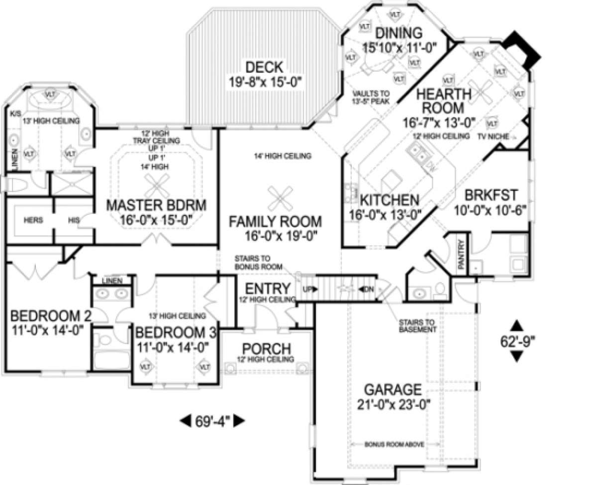 Floorplan for House Plan #036-00101
