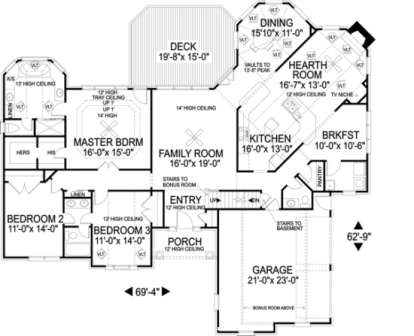 Floorplan for House Plan #036-00101