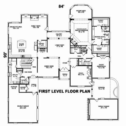 Floorplan 1 for House Plan #053-02565