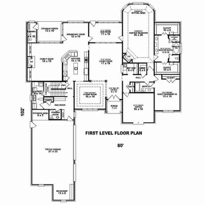 Floorplan 1 for House Plan #053-02568