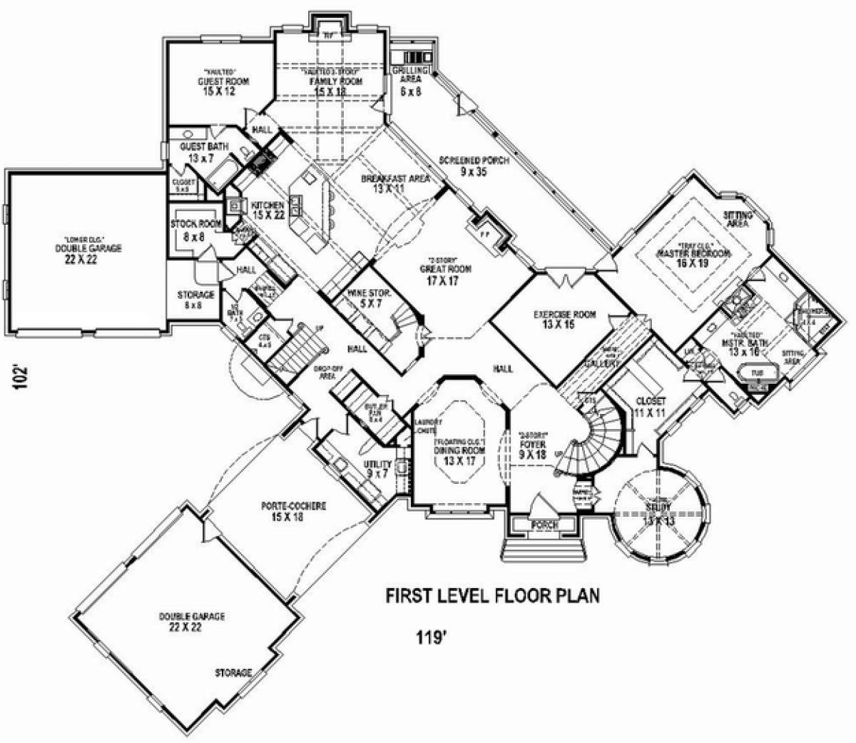 Floorplan 1 for House Plan #053-02570