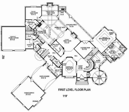 Floorplan 1 for House Plan #053-02571