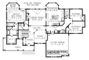 Floorplan 1 for House Plan #699-00035