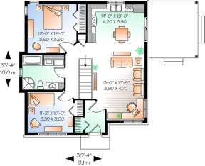 Floorplan 1 for House Plan #034-00627