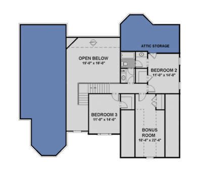 Second Floor for House Plan #036-00102