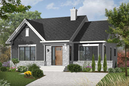 Traditional House Plan #034-00628 Elevation Photo