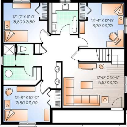Floorplan 1 for House Plan #034-00629
