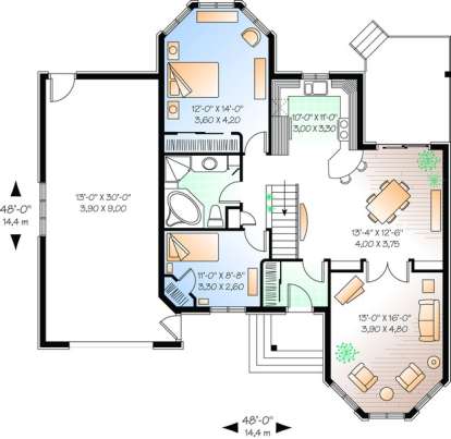 Floorplan1 for House Plan #034-00631