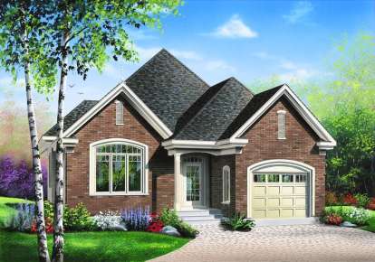 2 Bed, 1 Bath, 1138 Square Foot House Plan - #034-00635