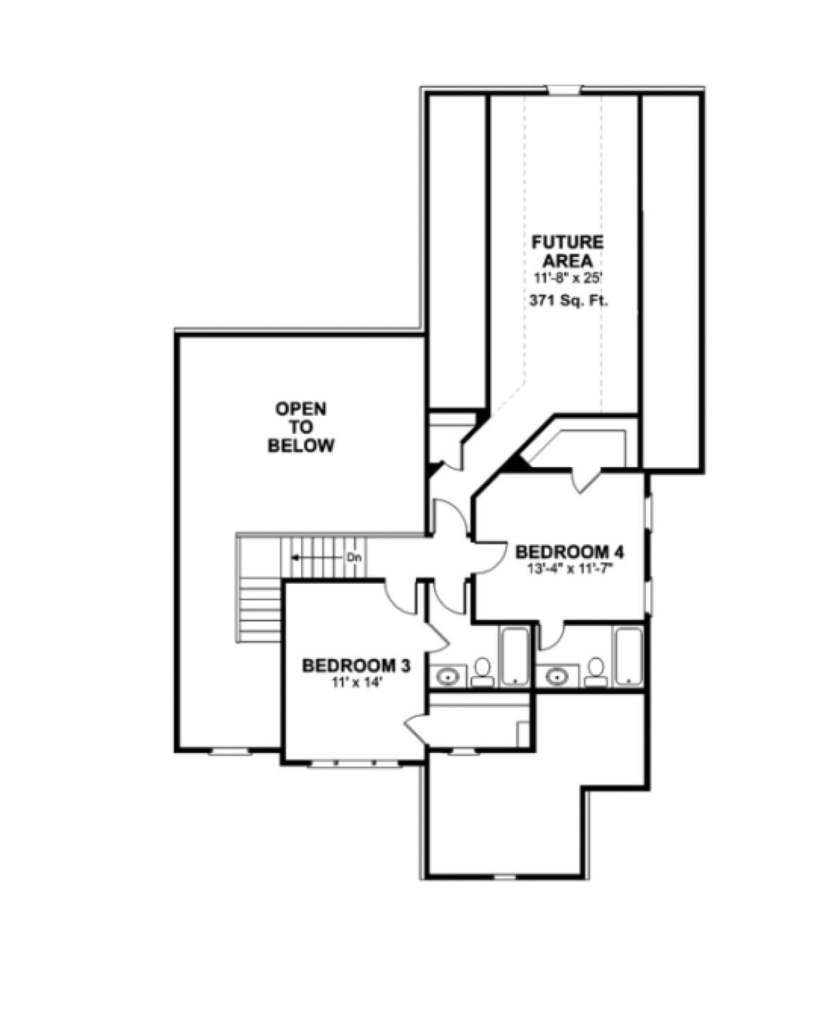Second Floor for House Plan #036-00103