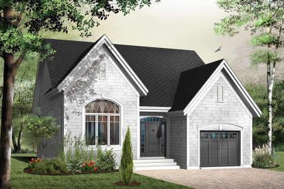 2 Bed, 1 Bath, 1299 Square Foot House Plan - #034-00641
