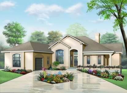 Mediterranean House Plan #034-00642 Elevation Photo