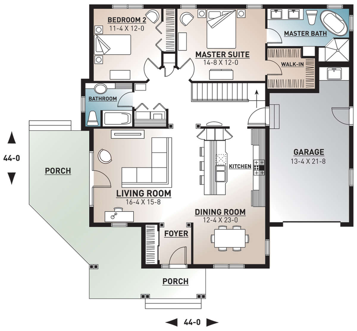 Main Floor for House Plan #034-00643