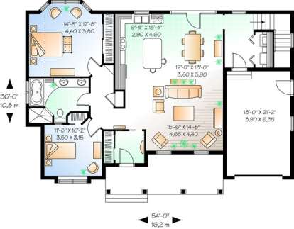 Floorplan1 for House Plan #034-00646