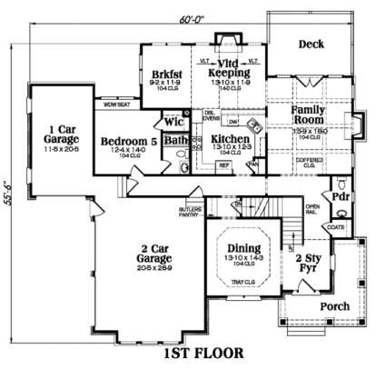 House Plan House Plan #109 Drawing 1
