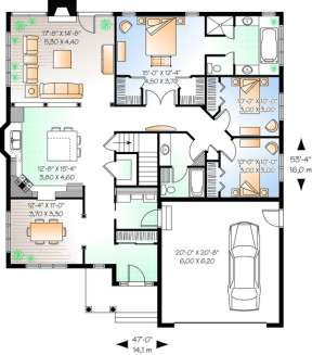 Main Floor for House Plan #034-00653