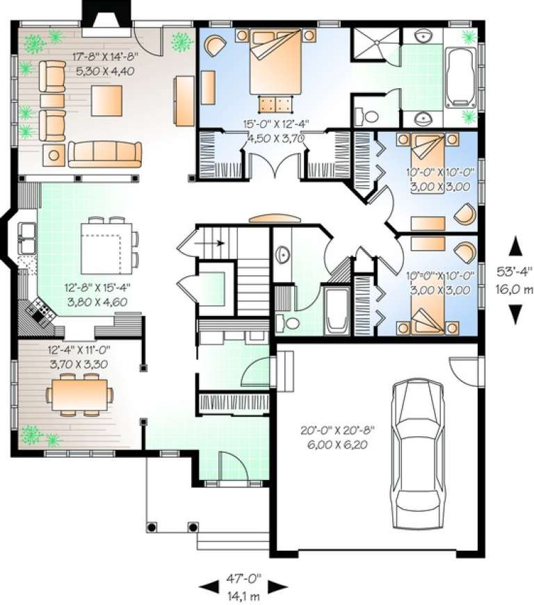 House Plan House Plan #10905 Drawing 1