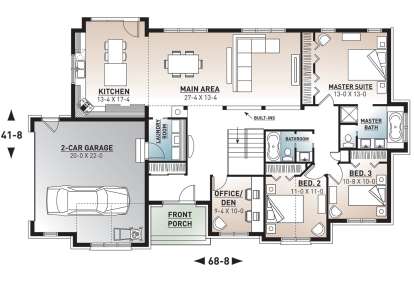 Main Floor for House Plan #034-00654